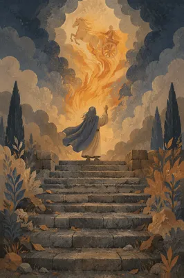 Elijah Ascending by Fiery Chariot