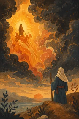 Elijah Ascending in Fiery Chariot