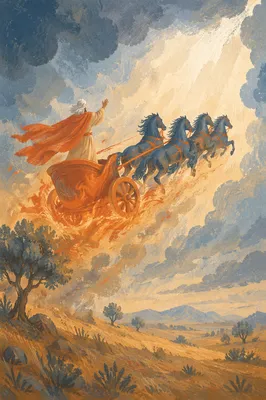 Elijah Ascending in Fiery Chariot
