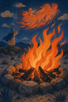 Elijah’s Fiery Chariot at Twilight