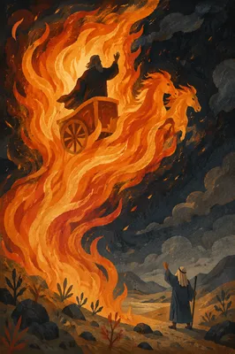 Elijah Ascending in Fiery Chariot