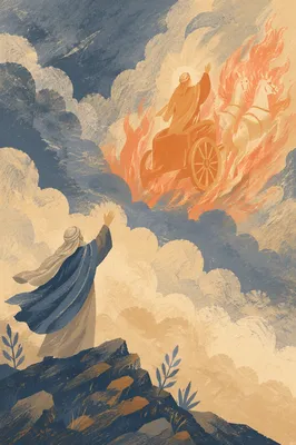 Elijah Ascending in Fiery Chariot