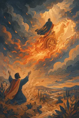 Elijah Ascending in Fiery Chariot