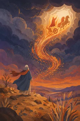 Elijah Ascending in Fiery Chariot