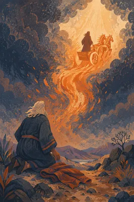 Elijah Ascending in Fiery Chariot