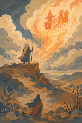 Elijah Ascending in Fiery Chariot