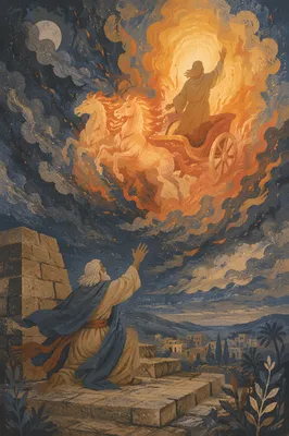 Elijah Ascends in Fiery Chariot