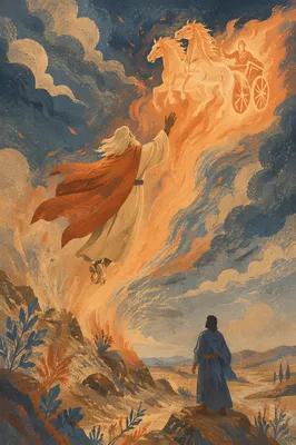 Elijah Ascending in Fiery Chariot