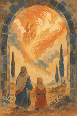 Elijah Ascending in Fiery Chariot