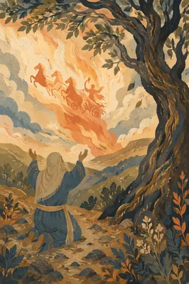 Elijah Ascending in Fiery Chariot