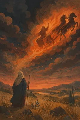 Elijah Ascending in Fiery Chariot