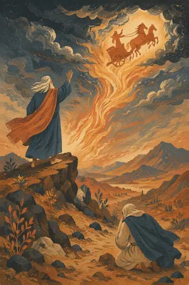 Elijah Ascends in Fiery Chariot