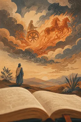 Elijah Ascending in Fiery Chariot