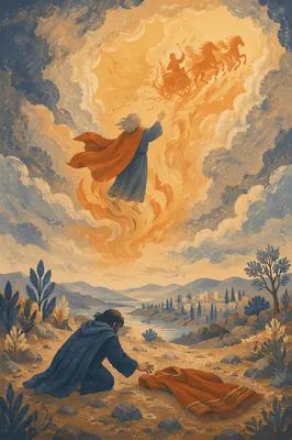 Elijah Ascending in Fiery Chariot