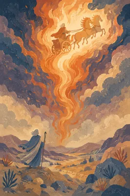 Elijah Ascending in Fiery Chariot