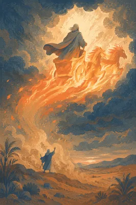 Elijah Ascending in Fiery Chariot