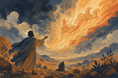 Elijah Ascending in Chariot of Fire