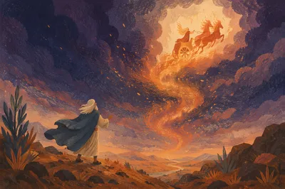 Elijah Ascends in Fiery Chariot