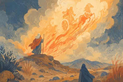 Elijah Ascends in Fiery Chariot