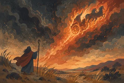 Elijah Ascends in Fiery Chariot