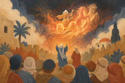 Elijah Ascends in Fiery Chariot