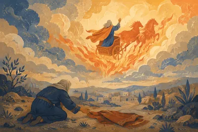 Elijah Ascending in Fiery Chariot