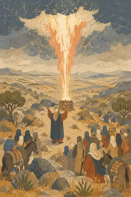Elijah Fire from Heaven on Mount Carmel