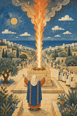 Elijah Fire from Heaven at Carmel Altar