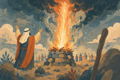 Elijah Fire from Heaven at Carmel