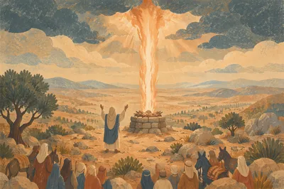 Elijah Fire from Heaven at Carmel Altar