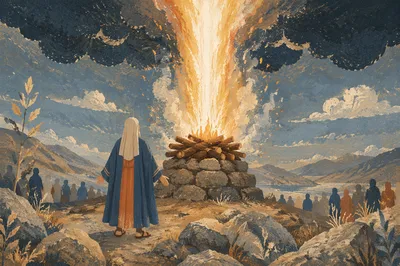 Elijah Fire from Heaven on Mount Carmel