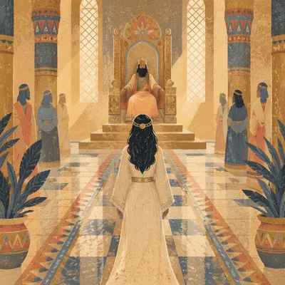 Esther Approaches the King in Courage