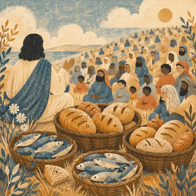 Loaves and Fishes on Galilean Hillside