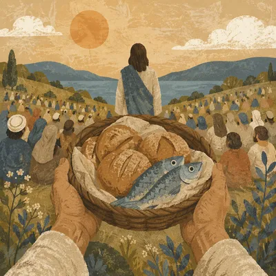 Feeding Five Thousand on Golden Hillside