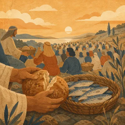 Feeding the Five Thousand on Galilean Hillside