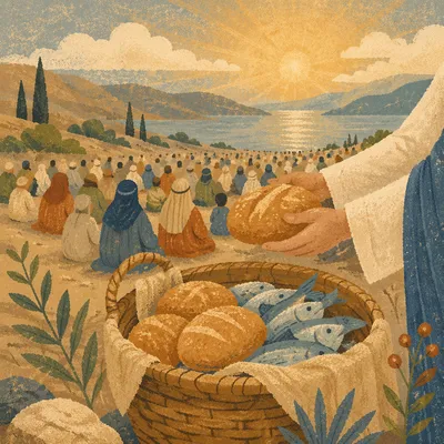Loaves and Fish on Galilean Hillside