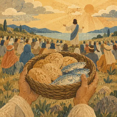 Loaves and Fish on Galilean Hillside
