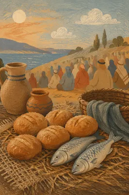 Loaves and Fish on Galilean Hillside