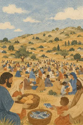 Feeding the Five Thousand on Galilean Hillside