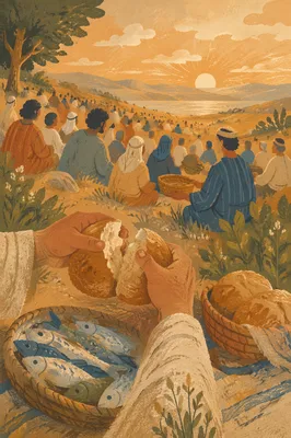 Feeding Five Thousand on Golden Hillside