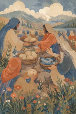 Feeding the Five Thousand on Green Hillside