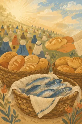 Loaves and Fish on Galilean Hillside