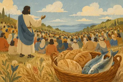 Loaves and Fish on Galilean Hillside