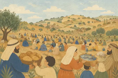 Feeding the Five Thousand on Galilean Hillside