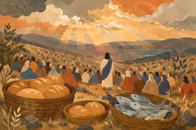 Loaves and Fish on Galilean Hillside