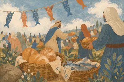 Loaves and Fish on Galilean Hillside