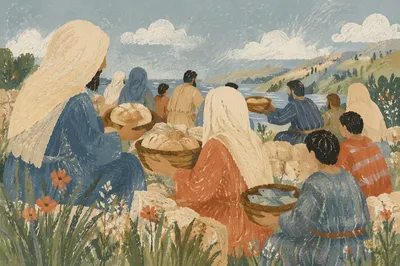 Feeding the Five Thousand on Green Hillside
