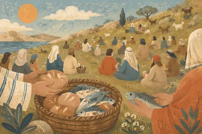 Loaves and Fish on Galilean Hillside