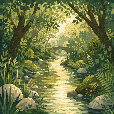 Lush Garden of Eden River Paradise