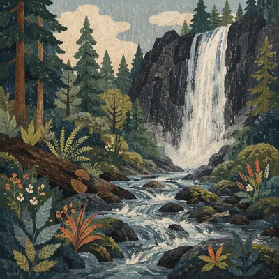 Garden of Eden Waterfall Paradise River
